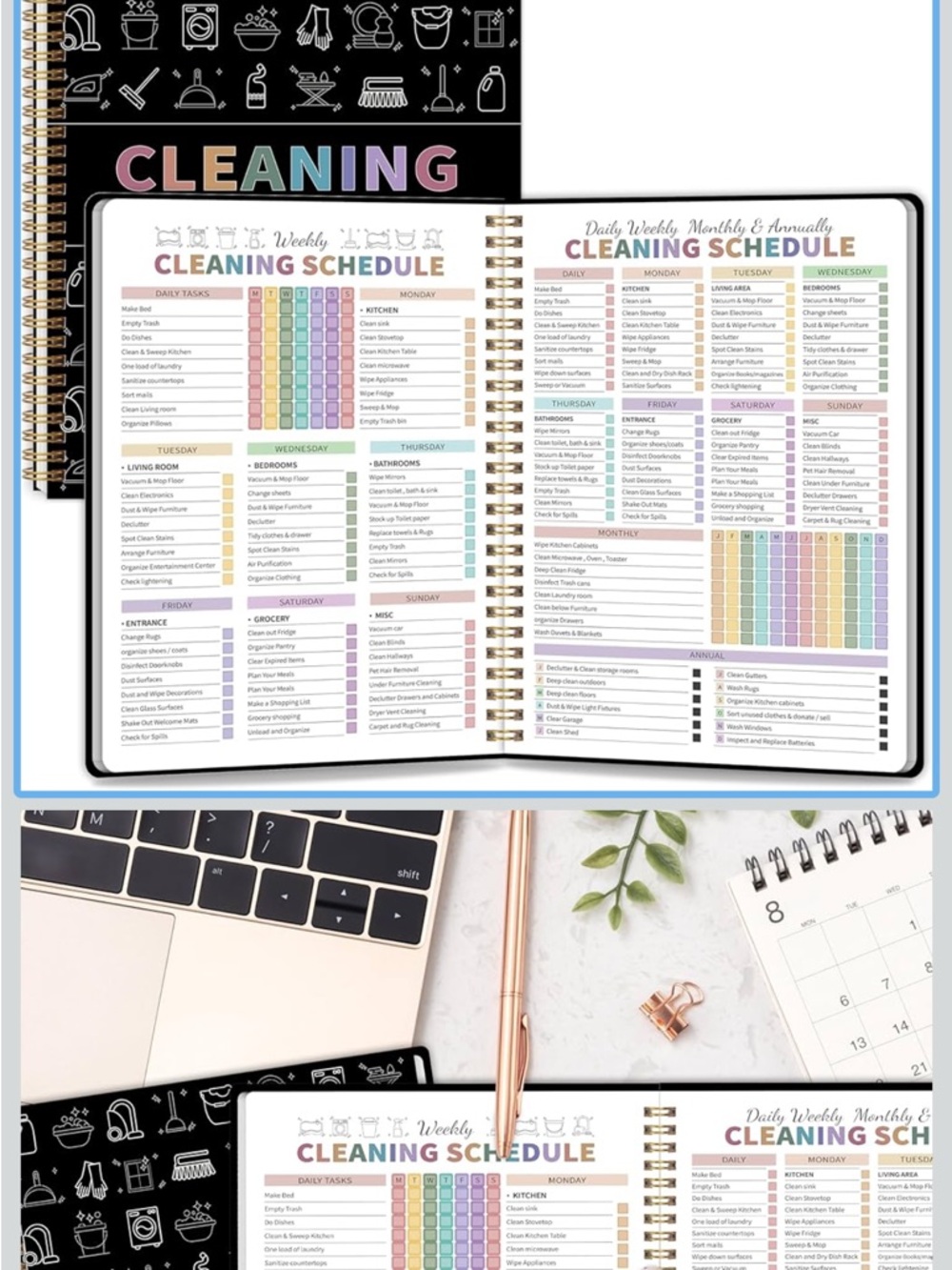 ADHD Cleaning Schedule & Checklist Notebook - Picture 6 of 8